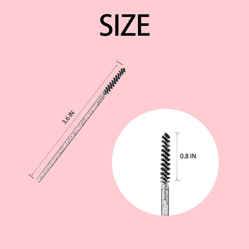 Corconess 100Pcs Mini Spoolies For Eyelash Extensions,Disposable Lash Spoolies Micro Eyebrow Brush Eyelash Spoolies Mascara Wands Lash Tech Supplies - Image 4